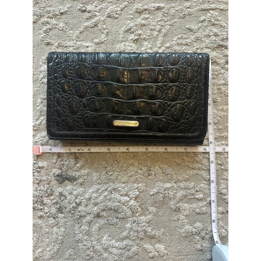 Brahmin Vintage Jillian Black Leather Melbourne Accordion Wallet - Picture 4 of 5
